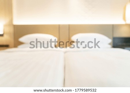abstract blur and defocused hotel resort bedroom for background