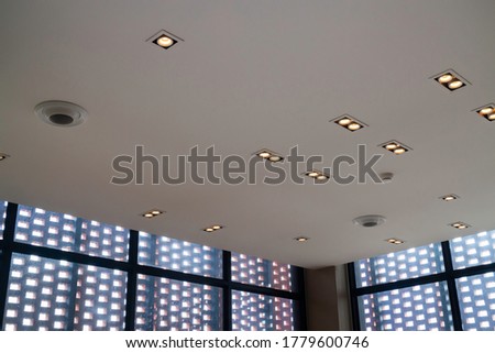 Cabin interior of high ceiling, stock photo