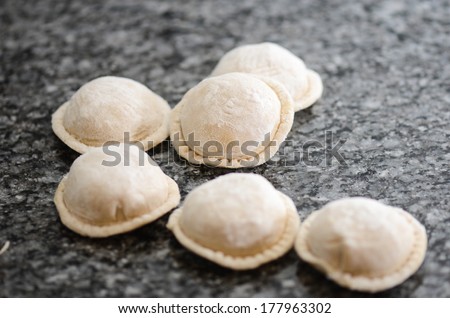 Home made pasta: cooking Sorrentinos Royalty-Free Stock Photo #177963302