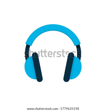 Headphones flat, earpieces icon, vector illustration isolated on white background Royalty-Free Stock Photo #1779635198