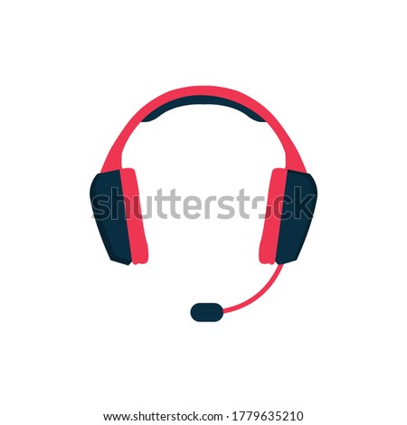 Headphones flat, earpieces icon, vector illustration isolated on white background Royalty-Free Stock Photo #1779635210
