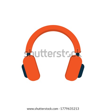 Headphones flat, earpieces icon, vector illustration isolated on white background Royalty-Free Stock Photo #1779635213