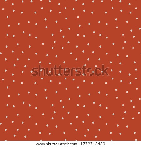 Set of seamless vector patterns with light dots and spots on red background. Creative hand drawn textures for holiday designs, party, birthday, invitation.