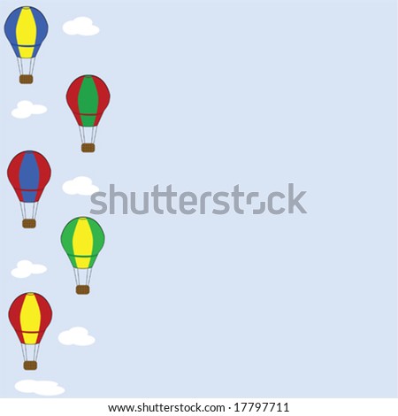 Vector wallpaper background of a illustrated hot air balloons. For jpeg version, please see my portfolio.