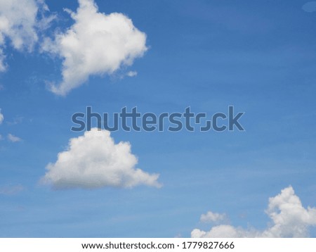 Beautiful blue sky with white clouds. Nature background.