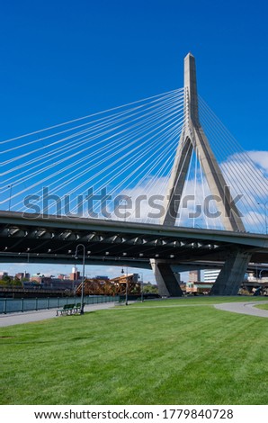 Zakim Bunker Hill Memorial Bridge in Boston, Massachusetts, USA
