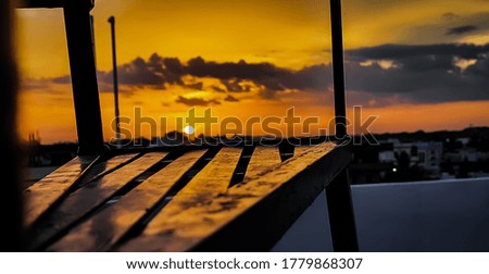 evening sunset with shallow depth of field