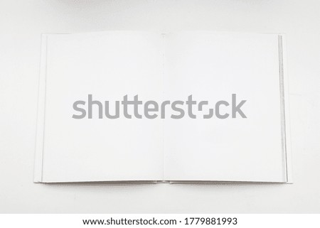 Blank magazine book for white pages 