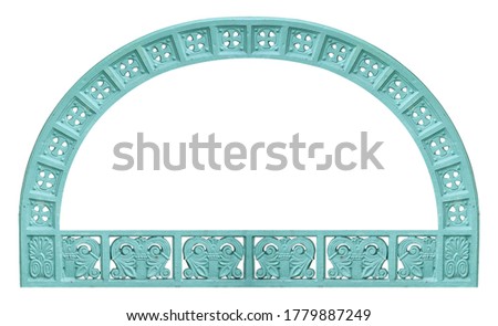 Bronze frame for paintings, mirrors or photo isolated on white background. Design element with clipping path