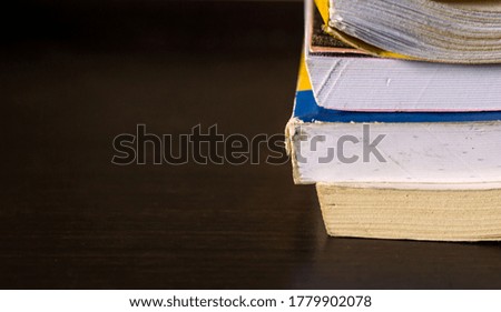 A blank book on the wood floor