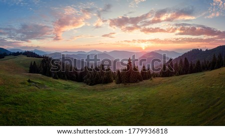 beautiful landscape with valleys, lakes and rivers in Great Fatra