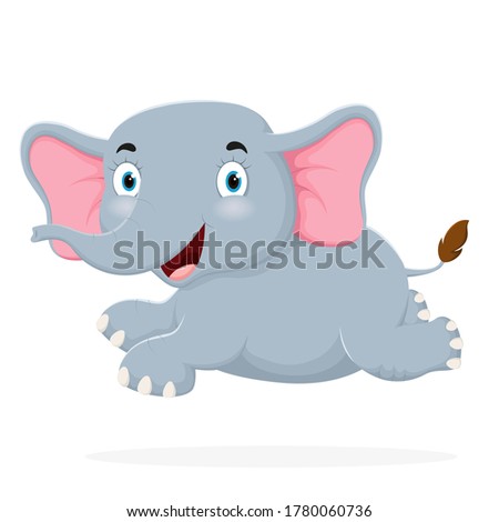 Elephant cartoon isolated on white background