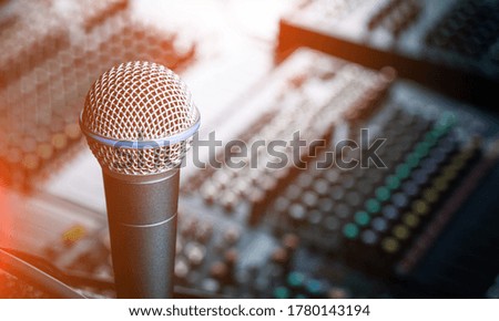 Professional metal microphone and sound media  mixer