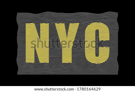 typography nyc for print t shirt