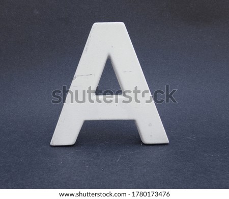
White Metal Letter A Industrial Sign	