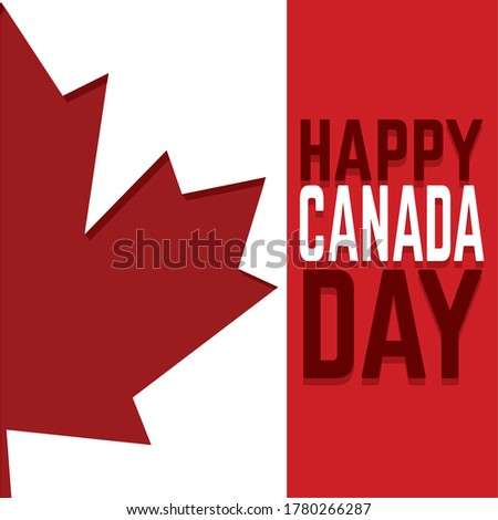 Happy canada day card. Flag of Canada. Maple leaf - Vector