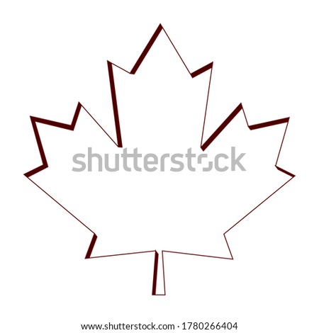 Maple leaf icon. Canada symbol - Vector illustration