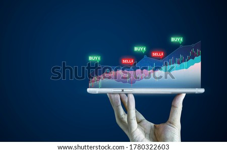 Business and financial digital graph. Stock market and trading concept Royalty-Free Stock Photo #1780322603