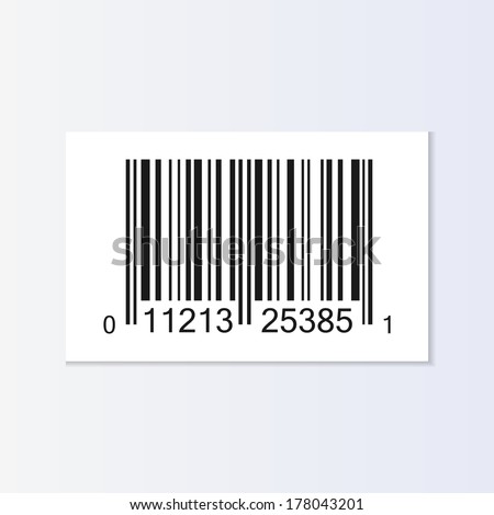 Bar code tag illustration isolated