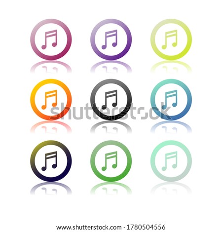 Music and sound icons. Vector icons.