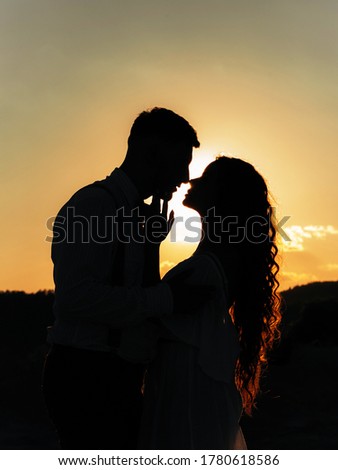 Silhouette Of Two People Holding Hands And Kissing Background Shadow Of Two Adult Girl And Boy Holding Hands At Sunset Light Stock Photos And Images Avopix Com