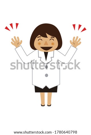 Illustration material of a doctor.
Clip art of a female doctor. Medical materials.