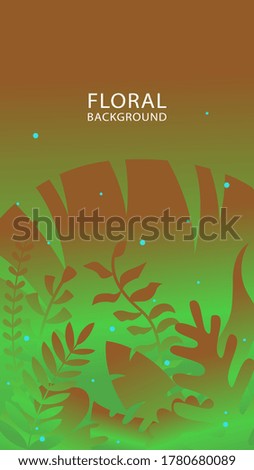 Abstract Gradient Vector leaves blurred background