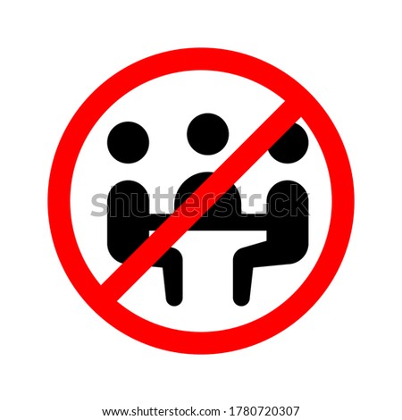 Social distancing avoid crowds icon. Coronavirus or covid-19 protection concept. no meeting avoid. No gathering in group icon Royalty-Free Stock Photo #1780720307