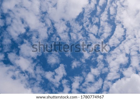 Beautiful blue skies with white cloud background