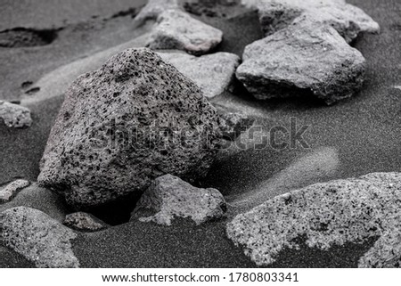 Volcanic rock (effective rock) on Iceland Royalty-Free Stock Photo #1780803341