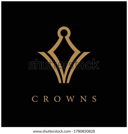 clean and elegant crown logotype