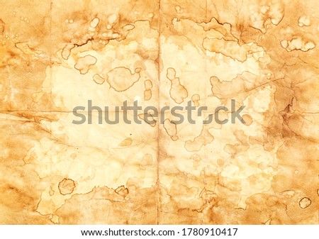 Old paper texture, vintage paper background, antique paper with brown coffee stains