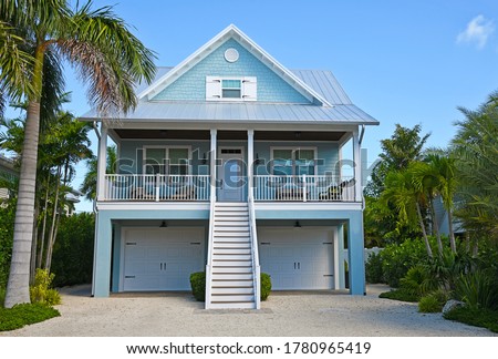 A Beautiful Florida House Near the Beach for Rent or Sale. Make a Great Rental Property Royalty-Free Stock Photo #1780965419