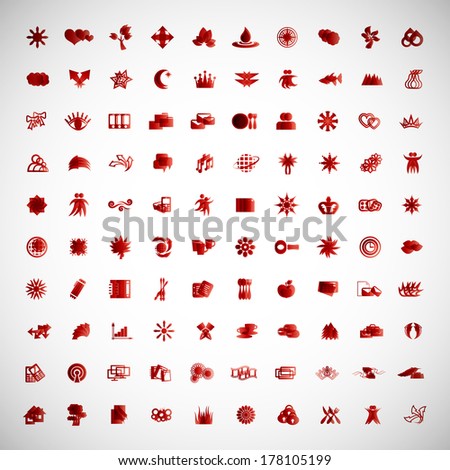 Unusual Icons Set - Isolated On Gray Background - Vector Illustration, Graphic Design Editable For Your Design. Colorful New icons