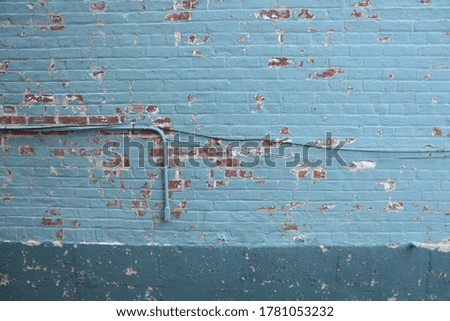 Bricks painted Blue Industrial landscape
