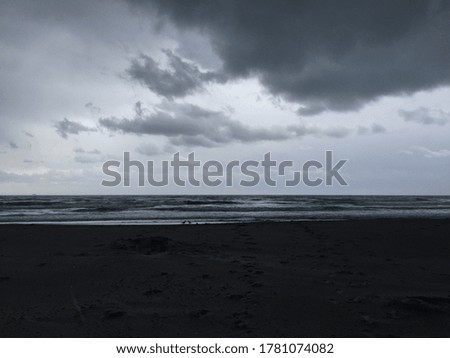 A dark and desolate beach