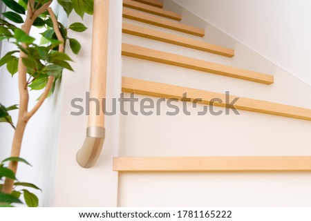 Ornamental plants and natural stairs