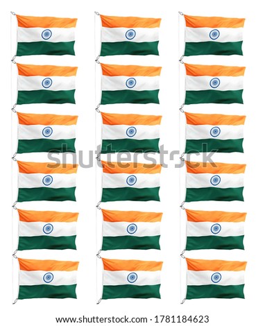 india flag cloth hanging banner realistic