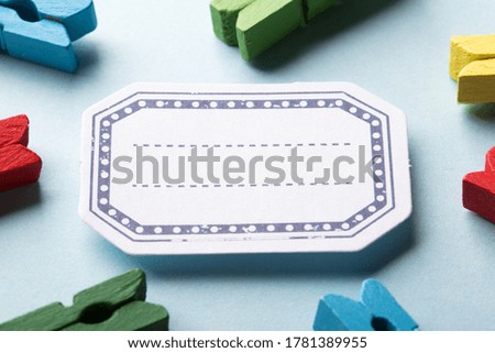 Blank frame label with beautiful background.