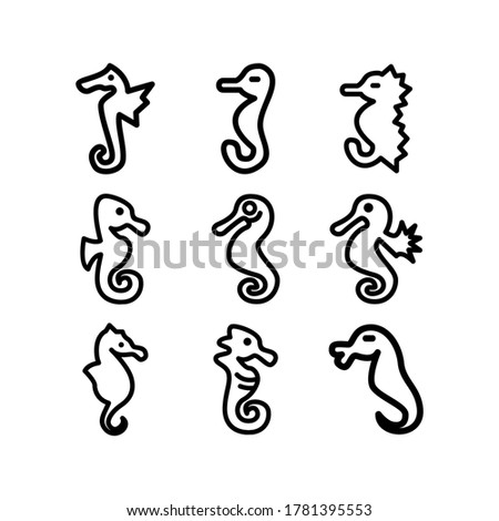 seahorse  icon or logo isolated sign symbol vector illustration - Collection of high quality black style vector icons
