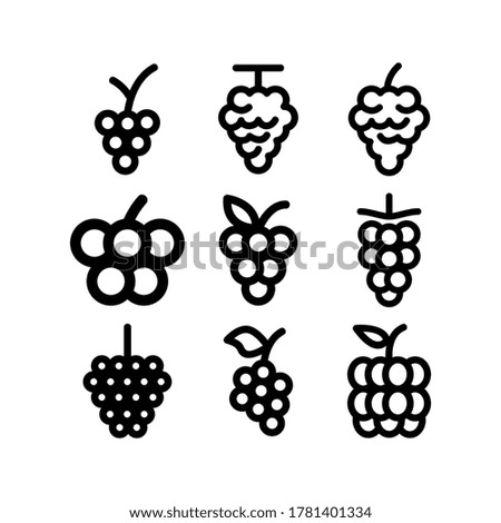grapes icon or logo isolated sign symbol vector illustration - Collection of high quality black style vector icons
