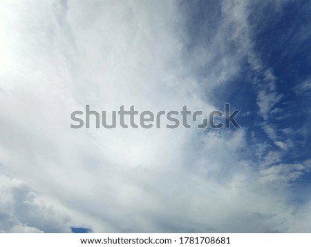 view of a beautiful blue sky and white cloud. background of sky and cloud.