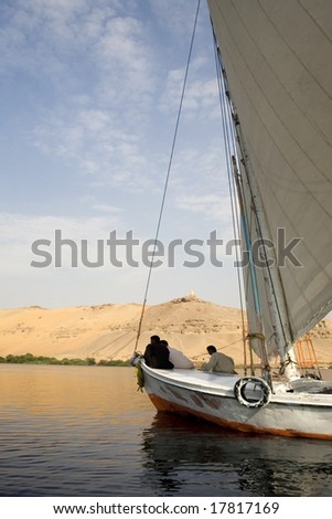 Sailing ship on Nile River