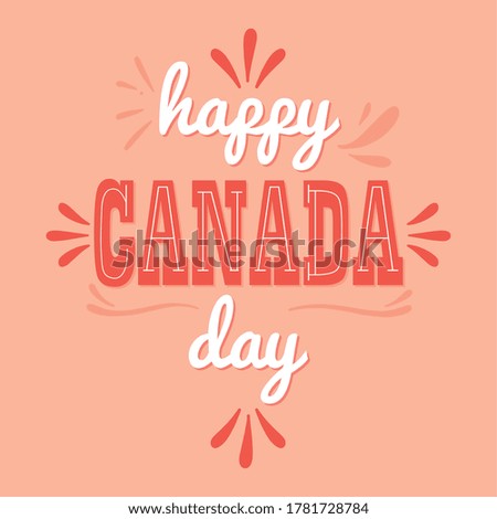 Canada day card. Happy Canada day - Vector