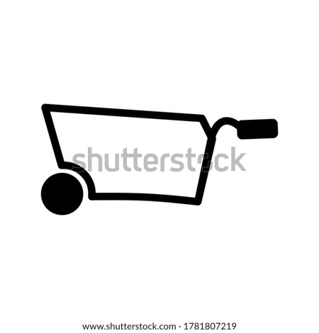 Wheelbarrow icon or logo isolated sign symbol vector illustration - high quality black style vector icons
