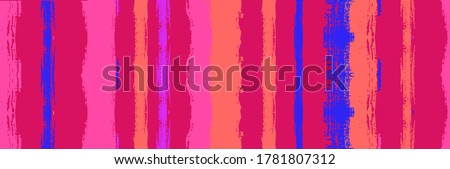 Funky Vertical Stripes Seamless Background. Dirty Vector Watercolor Paint Lines. Spring Summer Distress Stripes. Paintbrush Lines Texture. Cool Graffiti Trace. Winter Autumn Funky Fashion Textile.