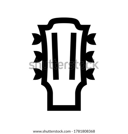 guitar headstocks icon or logo isolated sign symbol vector illustration - high quality black style vector icons
