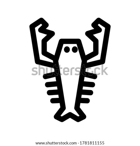 lobster icon or logo isolated sign symbol vector illustration - high quality black style vector icons
