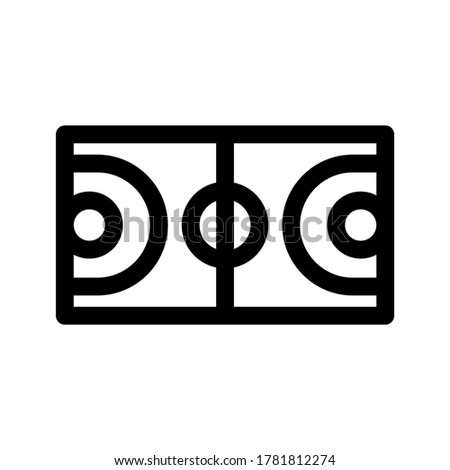 basketball court icon or logo isolated sign symbol vector illustration - high quality black style vector icons
