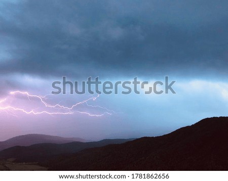 Stormy night sky in Armenia 
